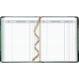 Brownline&reg; Traditional Daily Diary Hard Cover 8-1/8"x6-9/16" English Green