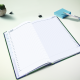 Brownline&reg; Traditional Daily Diary Hard Cover 13-3/8"x8" English Green