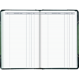Brownline&reg; Traditional Daily Diary Hard Cover 13-3/8"x8" English Green