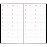 Brownline&reg; Traditional Daily Hard Cover Bound Journal 13-3/8"x7-7/8" Black English
