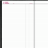 Brownline&reg; Traditional Daily Hard Cover Bound Journal 13-3/8"x7-7/8" Black English
