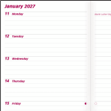 Brownline Essential Two-Week Pocket Planner, 6" x 3-1/2" English Black