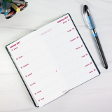 Brownline Essential Two-Week Pocket Planner, 6" x 3-1/2" English Black