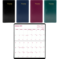 Brownline 2-Year Monthly Pocket Planner 6-1/2"x3-1/2" Assorted Colours English