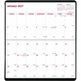 Brownline 2-Year Monthly Pocket Planner 6-1/2"x3-1/2" Assorted Colours English