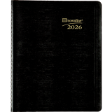 Brownline&reg; Essential Monthly Diary 14 Month Twin Wire 8-7/8"x7-1/8" English Black