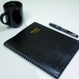 Brownline&reg; Essential Monthly Diary 14 Month Twin Wire 8-7/8"x7-1/8" English Black