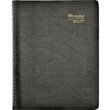Brownline 16-Month Monthly Planner 11"x8-1/2" English Black