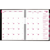 Brownline&reg; CoilPro&trade; Monthly Planner Hard Cover 14-Month 11" x 8-1/2" English Black