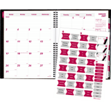 Brownline&reg; CoilPro&trade; Monthly Planner Hard Cover 14-Month 11" x 8-1/2" English Black