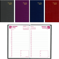 Brownline&reg; Traditional Diary Daily Pocket 4-3/4"x3" English Assorted Colours