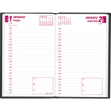 Brownline&reg; Traditional Diary Daily Pocket 4-3/4"x3" English Assorted Colours