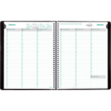 Brownline&reg; EcoLogix&reg; Weekly Diary 11"x8-1/2" English Black
