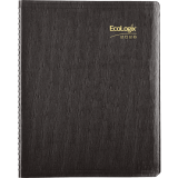 Brownline&reg; EcoLogix&reg; Weekly Diary 11"x8-1/2" English Black