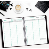 Brownline&reg; EcoLogix&reg; Weekly Diary 11"x8-1/2" English Black