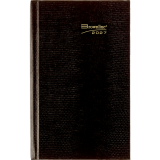 Brownline&reg; Traditional Daily Planner Perfect Bound Hard Cover 8"x5" English Black