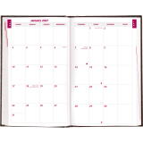 Brownline&reg; Traditional Daily Planner Perfect Bound Hard Cover 8"x5" English Black