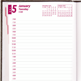 Brownline&reg; Traditional Daily Planner Perfect Bound Hard Cover 8"x5" English Black