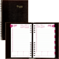 Brownline&reg; CoilPro&trade; Daily Diary 8"x5" English Black