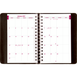 Brownline&reg; Essential Daily Diary Twin Wire 8"x5" English Black