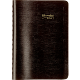Brownline&reg; Essential Daily Diary Twin Wire 8"x5" English Black
