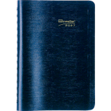 Brownline&reg; Essential Daily Diary Twin Wire 8"x5" English Blue