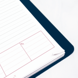 Brownline&reg; Essential Daily Diary Twin Wire 8"x5" English Blue