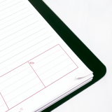 Brownline&reg; Essential Daily Diary Twin Wire 8"x5" English Green