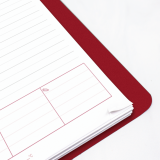 Brownline&reg; Essential Daily Diary Twin Wire 8"x5" English Red