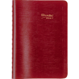 Brownline&reg; Essential Daily Diary Twin Wire 8"x5" English Red