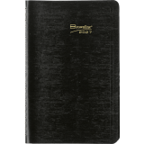 Brownline&reg; Essential Weekly Diary Soft Cover Twin Wire 8"x5" English Black