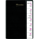 Brownline&reg; Pre-Vu Weekly Planner 12 months 8-1/2"x6-3/4" Bilingual Black