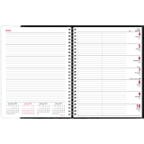Brownline&reg; Pre-Vu Weekly Planner 12 months 11" x 8-1/2" English Black