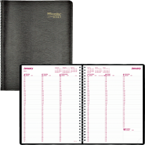 Brownline&reg; Essential Weekly Diary 11"x8-1/2" English Black