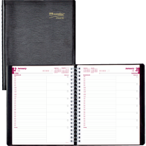 Brownline&reg; Essential Daily Planner 11"x8-1/2" English Black