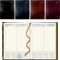 Brownline&reg; Executive Daily Diary Hard Cover 10-3/4x7-3/4" Trilingual Assorted Colours