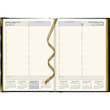 Brownline&reg; Executive Daily Diary Hard Cover 10-3/4x7-3/4" Trilingual Assorted Colours