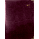 Brownline&reg; Executive Daily Diary Hard Cover 10-3/4x7-3/4" Trilingual Assorted Colours