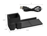 Bostitch Konnect&trade; Desk Organizer Power Base with Phone Stand Black