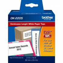 Brother&reg; P-Touch&reg; Continuous Length Paper Tape 2-3/7"x100'