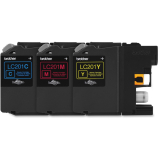 Brother LC201 High-Yield Colour Ink Cartridges 3/Pkg