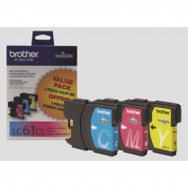 Brother Inkjet Cartridges LC613PKS Cyan, Yellow, Magenta 3/pkg