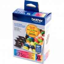 Brother Inkjet Cartridges LC753PKS High Yield Cyan, Yellow, Magenta 3/pkg