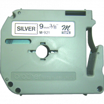 Brother&reg; P-Touch&reg; M Tape 3/8" Black on Silver