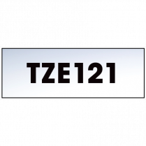 Brother&reg; P-Touch&reg; TZ Tape 3/8" Black on Clear