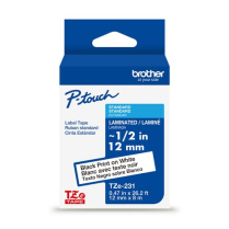 Brother&reg; P-Touch&reg; TZ Tape 1/2" Black on White
