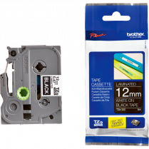 Brother&reg; P-Touch&reg; TZ Tape 1/2" White on Black