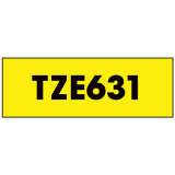 Brother&reg; P-Touch&reg; TZ Tape 1/2" Black on Yellow