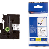 Brother&reg; P-Touch&reg; TZ Flexible ID Laminated Tape 1/2" Black on White