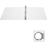 Business Source Basic Round Ring View Binder 1/2" White